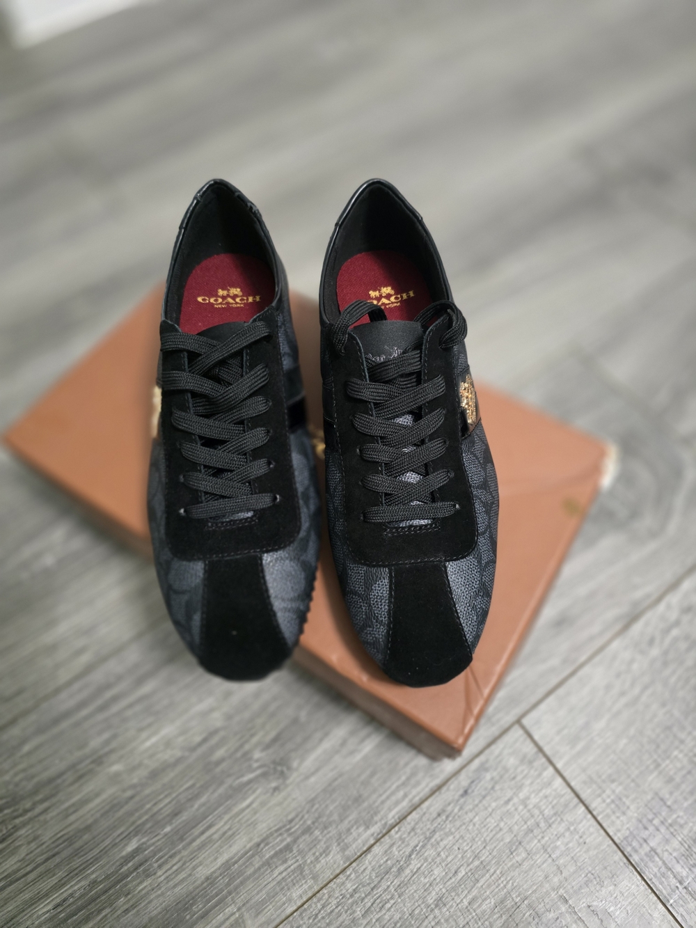 Coach Women’s Black Signature Runner Sneakers